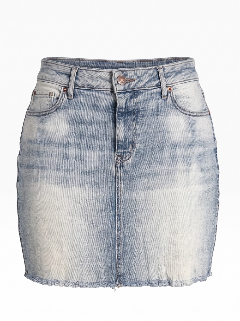 Maurices Light Wash Denim Mini Skirt